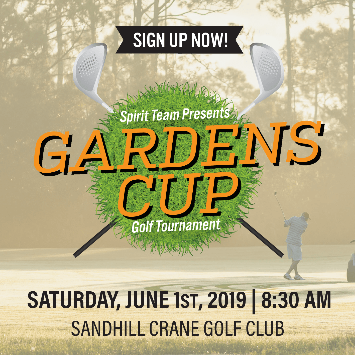 Gardens Cup Golf Tournament, Saturday, June 1, 2019 at 8:30 a.m.