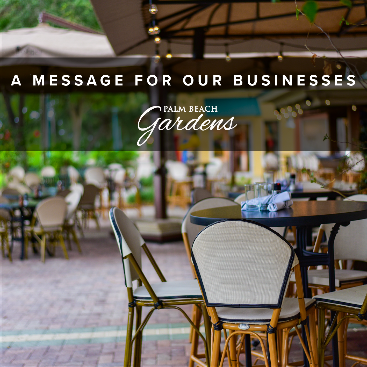 Outdoor seating expansion requires a review by the City.