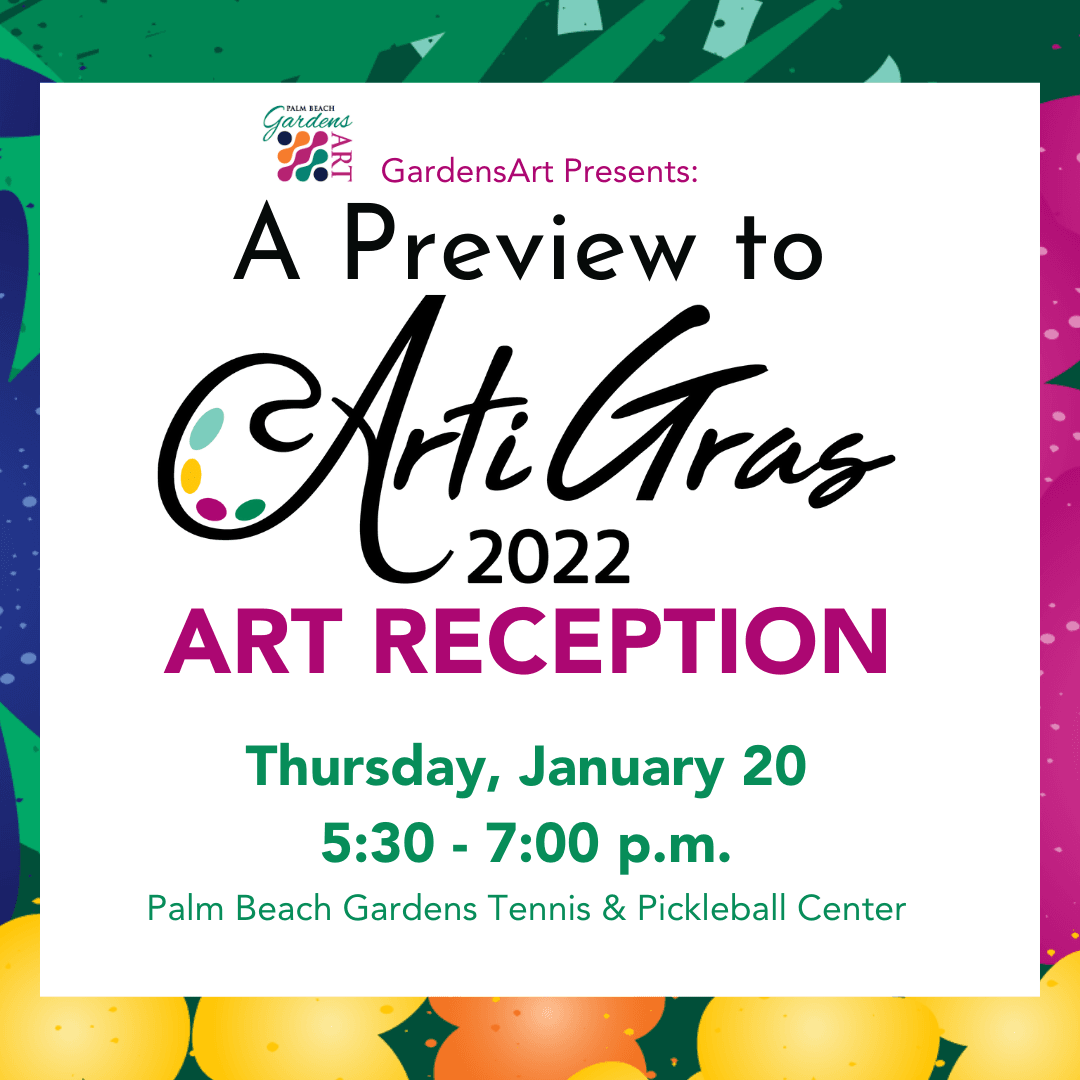 A preview to ArtiGras Art Reception. 
