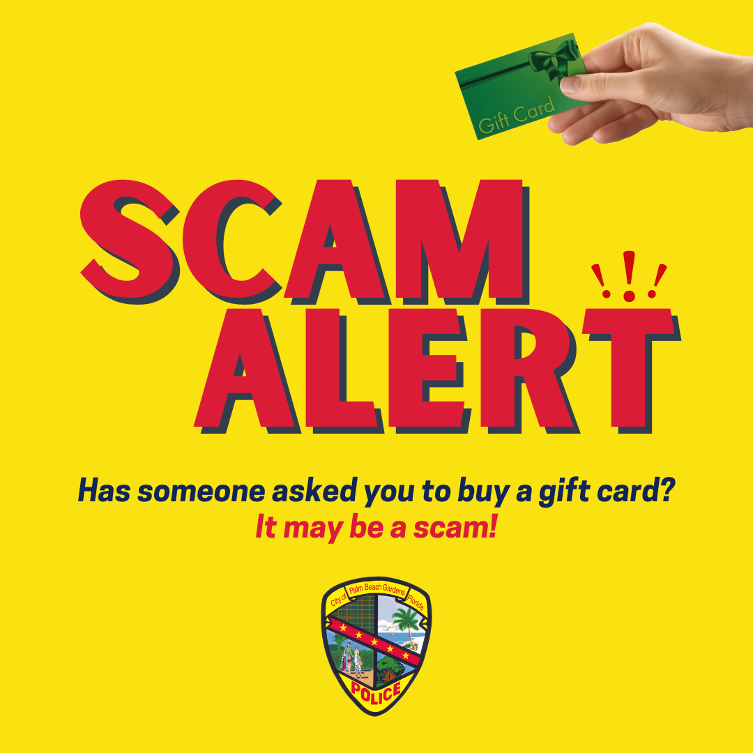 Scam Alert: has someone asked you to buy a gift card? it may be a scam.