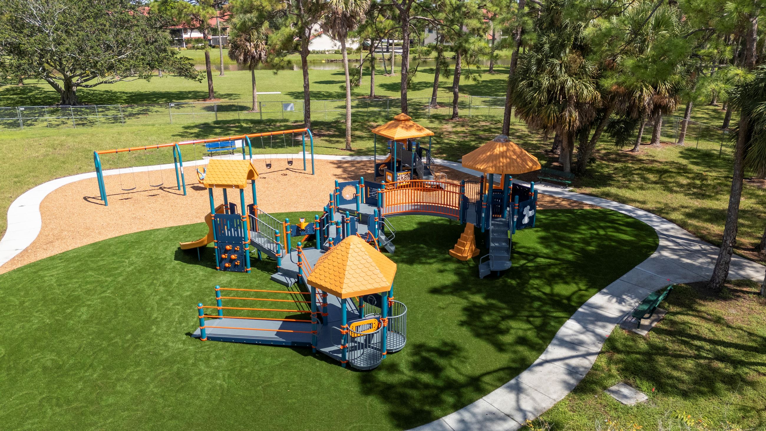 PGA National Park Playground Aerial View.