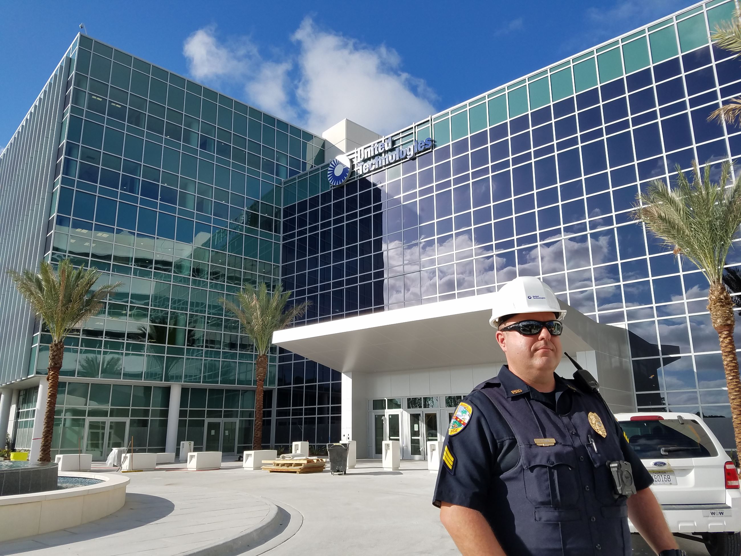 Image of a Sergeant standing in front of a building 