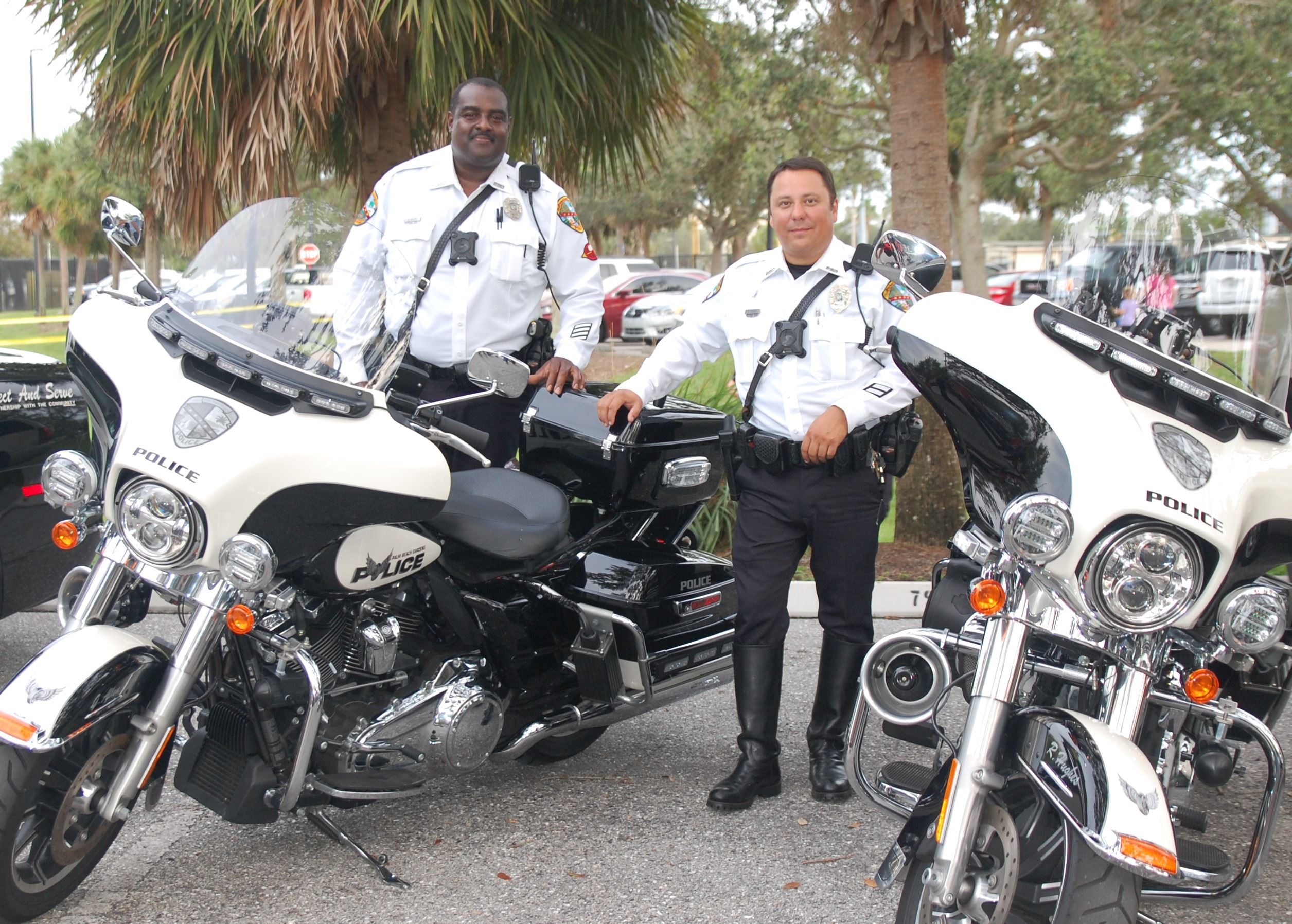 Motor Officers Standing Next to Motorcycles 2018