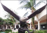 Statue of eagle with wings spread out