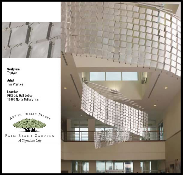 Mirros hanging in open area inside building